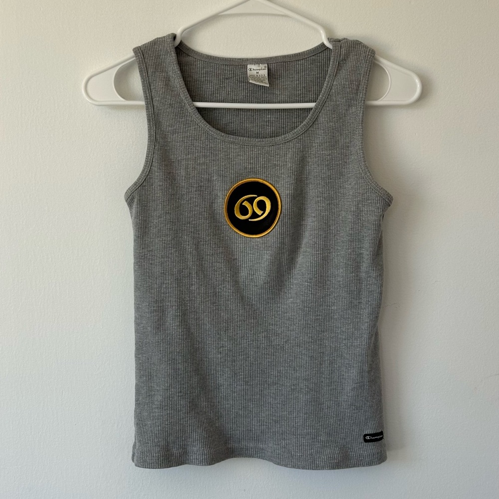 Champion Gray Cancer/69 Ribbed Tank Top
